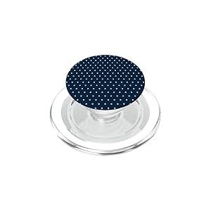 Tiny Polka Dot Cute Navy Blue and White Polkadot PopSockets PopGrip pour MagSafe