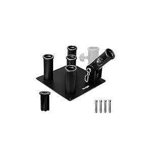 Yes4All Plate-forme de rang&eacute;e 2 en 1 en T multifonction avec 5 barres de 2,5 cm et 5,1 cm (5 barres) et adaptateur de 2,5 cm, support d'halt&egrave;re avec fixation antimine