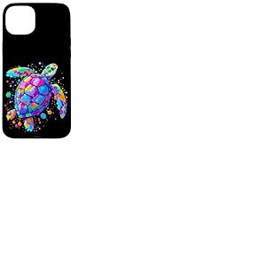 Tortue de mer colorée Coque pour iPhone 15 Plus