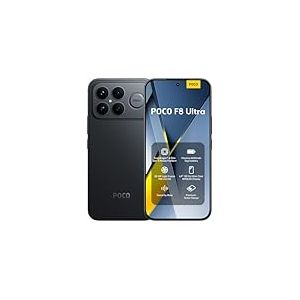 Xiaomi POCO F8 Ultra, Smartphone 12+256 Go, écran AMOLED 6,9" 120 Hz, Appareil Photo 50 MP Light Fusion 950 avec OIS, Son signé Bose, Batterie 6500 mAh, Noir, Garantie 2 Ans, Chargeur Non Inclus.