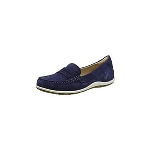 Geox D Vega MOC A, Mocassins (Loafers) Femme, (Blue C4000), 35 EU