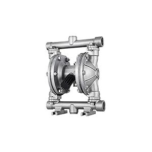 VEVOR Pompe pneumatique à double membrane, entrée et sortie 12,7 mm, en acier inoxydable 3 GPM pompe de transfert pneumatique à membrane PTFE pour pétrole, diesel, huile, fluides à faible viscosité