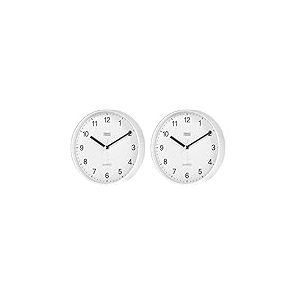 teesa Horloge Murale Analogique Universel 20 cm TSA0038 Blanc (Lot de 2)