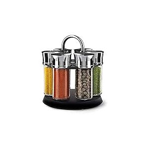 Spice Bocaux D'&eacute;pices, Noir, Lot de 6