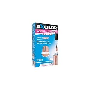 EXCILOR - Forte Color - Traitement de la Mycose De l’Ongle - Traite & Couvre - Traitement 30ml + Vernis à Ongle cosmétique 8ml - Cliniquement Prouvé* - Nude