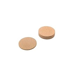 Metaltex Lot de 6 sous-Verres en liège, 9 cm, Protection élégante pour Table, comptoir, Surfaces, Marron