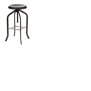Wink design - Iowa - Officina Tabouret à vis - hauteur réglable - bois - gris