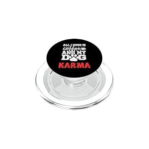 Nom du Chien Karma All in Need is Coffee My Dog Named Karma PopSockets PopGrip pour MagSafe