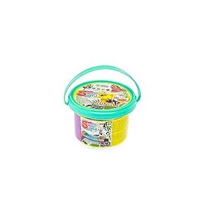 Nice Group Spongy Sand Seau Jungle 1 kg de sable coloré et 4 moules avec animaux de la Jungle Multicolore Taille unique