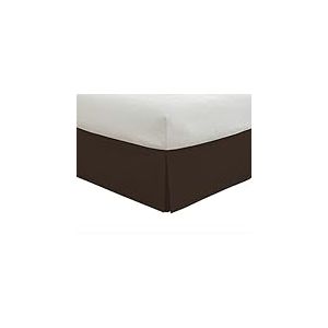 Lux Hotel Jupe de lit sur Mesure Classique 35,6 cm de Long, Style plissé, Complet, Chocolat