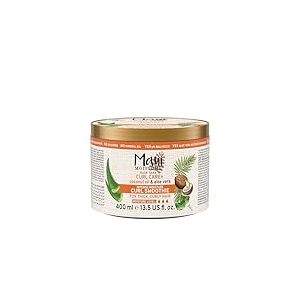 Maui Moisture | Masque capillaire Smoothie Curl Care + Coconut Oil (pot de 400 ml) – Soin cheveux hydratant à l'huile de noix de coco – Masque végan pour cheveux épaix et bouclés