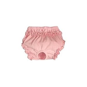 CROCI Culotte Hygi&eacute;nique pour Chien Rose Rouches XXS 15/20 cm