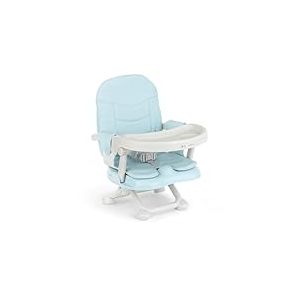 KikkaBoo Réhausseur de chaise PAPPO, Booster jusqu'à 36 mois, siège élévateur pliable, plateau amovible, chaise haute de voyage portable et réglable, compact, bleu