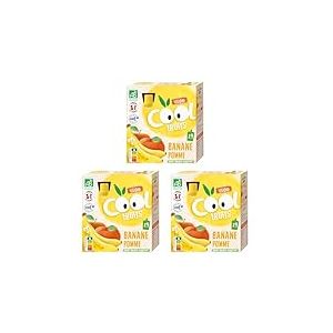 Vitabio Cool Fruits - Gourdes Pomme Banane - 4x90g - BIO (Lot de 3)