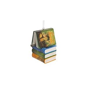 Hallmark Harry Potter Livres et Baguette décorative à Suspendre, décoration d'arbre, Ornement à Suspendre en résine, décoration de Noël, Cadeaux pour Noël