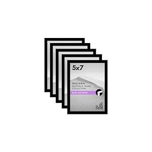 Americanflat Lot de cadres photo de 12,7 x 17,8 cm – Décoration murale pour collage avec couverture en plexiglas, matériel de suspension et chevalet – Cadre mural pour décoration murale ou de table –