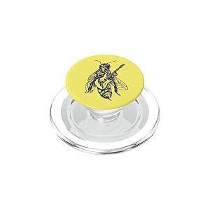 Bee Jouant Guitare Guitare Insecte Rock Musicien PopSockets PopGrip pour MagSafe