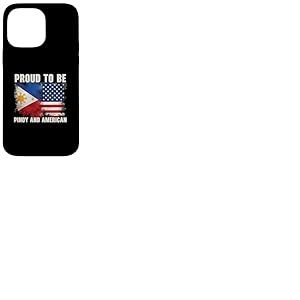 Moitié philippin moitié Drapeau américain américain philippin américain Coque pour iPhone 14 Pro Max
