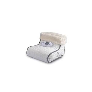 alpina Chauffe Pied – Chausson Chauffant Electrique – Pied Chauffant avec 3 Niveaux – Chaussons Chauffants – Bouillotte Pied – Bouillote Pied – Pantoufle Chauffante – Bouillotte pour les Pieds - Blanc