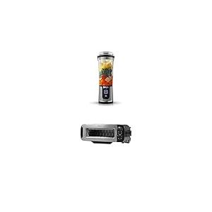 Ninja Blast Blender portable, 530 ml, mini blender sans fil puissant, rechargeable, BC151EUBK + Grille-Pain Ninja Foodi 3-en-1, 7 Fonctions de Cuisson, inclut un Presse-panini, ST202EU