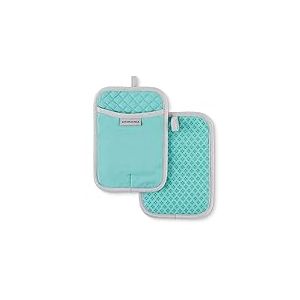 KitchenAid Asteroid Lot de 2 maniques, 17,8 x 25,4 cm, Bleu Ciel