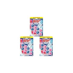 Bref WC Power Activ' Boost Fleurs Roses – 2 Blocs WC (2x50g) – Produit Nettoyant WC – Anti calcaire Mousse Nettoyante (Lot de 3)