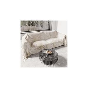 PETTI Artigiani Italiani - Drap de Protection en Microfibre Multi-Usage Anti-Taches 220x270 cm, Housse de Canap&eacute;, Couvre Lit, Couverture de Canape, Feuille Taupe, 100% Made in Italy