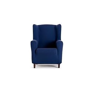 Eysa Housse de Fauteuil bi-élastique pour bergère Couleur Bleu Design Harlem