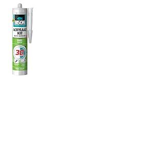 Bison Mastic acrylique rapide 30 minutes tube 300 ml – mastic d'étanchéité pour sceller les coutures, les fissures et les fissures, peut être peint