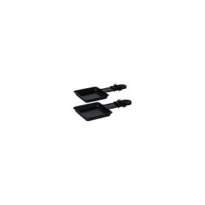 Rotel 1513150 Lot de 2 poêlons à raclette, poelon raclette carré, poêlons pour raclette duo, poelon pour raclette, 2 poêlons pour appareil a raclette, PTFE, 18,5 x 9 x 1,5 cm