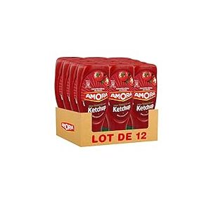 Amora, Ketchup Nature, sans conservateur (Lot de 12x550g)