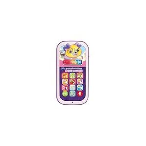 VTech Mon Premier téléphone - Messages Magiques Roses, téléphone pour Enfants interactif, Apprendre Les Chiffres et l'alphabet, Jeu de bébé avec 10 Boutons Lumineux, Langue Italienne, Piles incluses,