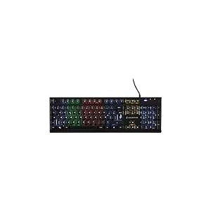 Surefire Kingpin X2 Clavier de Jeu Français multimédia Gaming avec éclairage RVB avec Panneau Avant en Aluminium 25 Touches Anti-ghosting Disposition française AZERTY