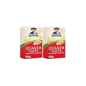 Quaker Oats Avoine/Porridge - 1 bo&icirc;te de 550g (Lot de 2)