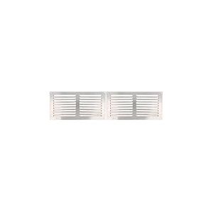 Amig - Grille de ventilation rectangulaire en Aluminium | Grilles d'aération pour sortie d'air | Idéal pour plafond de cuisine et de salle de bain | Dimensions : 150 x 300 mm | Couleur: Argent