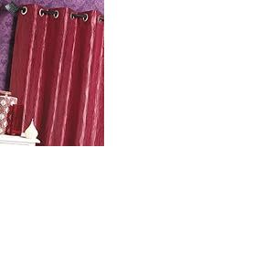 Homemaison - Rideau d'Ameublement en Taffetas Froiss&eacute; - &Eacute;l&eacute;gance Unie - 8 &OElig;illets Ronds Argent &Oslash; 4 cm - Fen&ecirc;tre Salon Chambre Bureau - 135 x 260 cm - Prune