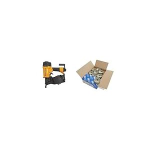 BLACK+DECKER BOSTITCH N66C-2-E Cloueur pneumatique à rouleaux spécial bardage & Tacwise 0777 Clous en Rouleau Extra Galvanisés à Tête Plate de Type 2,8/50 mm, Pointe en Diamant, Tige Annelée