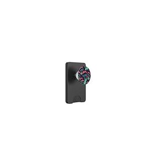 Motif champignons magiques psychédéliques noirs esthétiques PopSockets PopWallet pour MagSafe