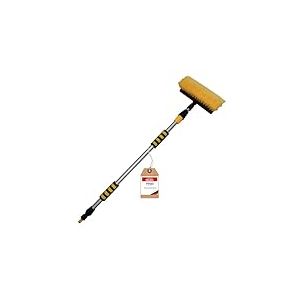 PETEX 432340 Brosse de Lavage télescopique, Jaune, Environ 109-165 cm
