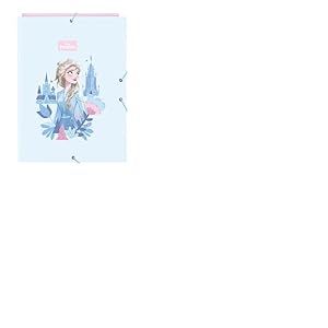 La Reine des neiges Ice Magic - Classeur Folio avec 3 rabats, idéal pour les enfants de différents âges, confortable et polyvalent, qualité et résistance, 26 x 36,5 cm, bleu clair, M, Décontracté