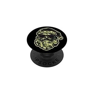 Lunettes de Soleil Motif Visage de P&egrave;re No&euml;l Camouflage PopSockets PopGrip Adh&eacute;sif