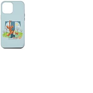 Coque pour iPhone 15 Plus Disney Monogramme Winnie l'ourson Lettre T pour Tigrou