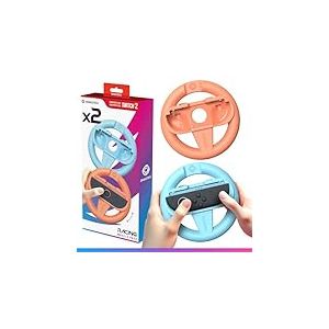 Oniverse Pack de 2 Volants de Course Manettes pour Nintendo Switch 2 - Accessoires Switch 2 pour Mario Kart, Supports Volant Orange et Bleu, Intuitif, Boutons SL/SR Accessibles - Pour Joy Con