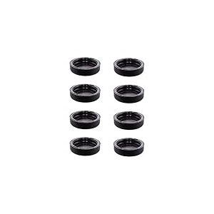 Wagner QuickClick® Patins en Plastique pour Meubles et chaises - Lot de 8 Patins de Rechange changeables - Black - diamètre Ø 17 mm - pour Base Ø 17 mm - Made en Allemagne - 15810000