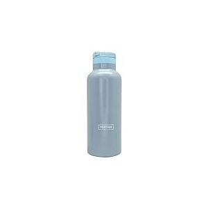 Nerthus FIH 1178 Bouteille thermos de sport à double paroi chaude et froide avec bouchon en paille, acier inoxydable gris 500 ml sans BPA, 18/8