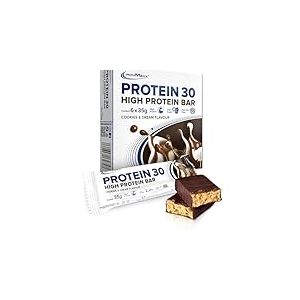 IronMaxx &ndash; Barre Prot&eacute;in&eacute;e Protein 30 &ndash; Cookies et Cr&egrave;me 6 x 35 g &ndash; Barre prot&eacute;in&eacute;e sans sucre, snack prot&eacute;in&eacute; sport