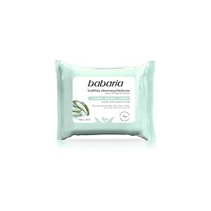 BABARIA ALOE VERA TOALLITAS DESMAQUILLANTES 25UN, SERVIETTES DE NETTOYAGE Mixte, Negro, La Norme