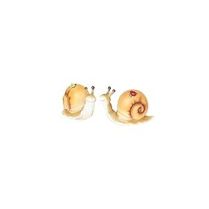 Heitmann Deco Grand escargots - Lot de 2 - Orange - avec Papillon et Coccinelle - D&eacute;coration pour Maison ou Jardin