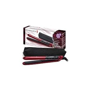 Remington Lisseur Cheveux [Douceur & Brillance] Silk (Revêtement Céramique enrichi à la protéine de Soie, Ecran LCD, ultra rapide prêt en 10 sec, 150-240°C) Fer à Lisser S9600