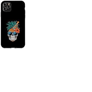 T&ecirc;te de Mort Ananas avec Chapeau de Lunettes de Soleil Coque pour iPhone 11 Pro Max